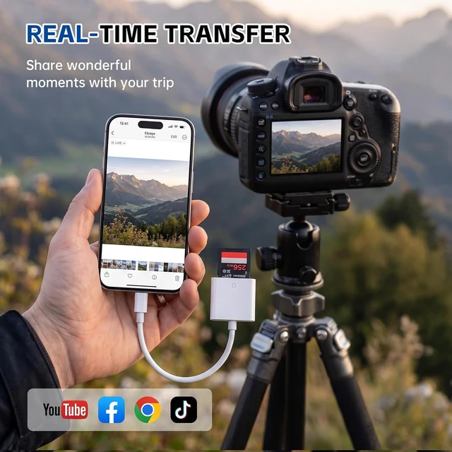 Alt view image 6 of 7 - USB C SD Card Reader Type C Memory Digital Camera Adapter