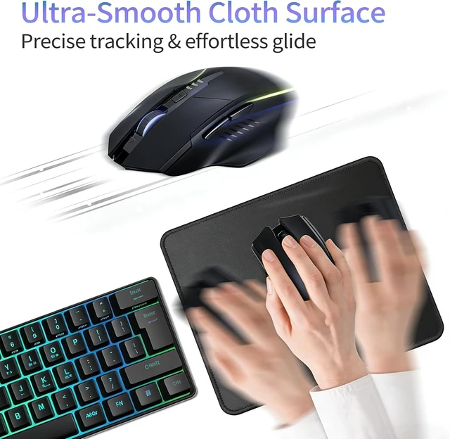 Alt view image 4 of 7 - 12 Pack Mouse Pads Bulk Black Mouse Pads for Desk Office and School