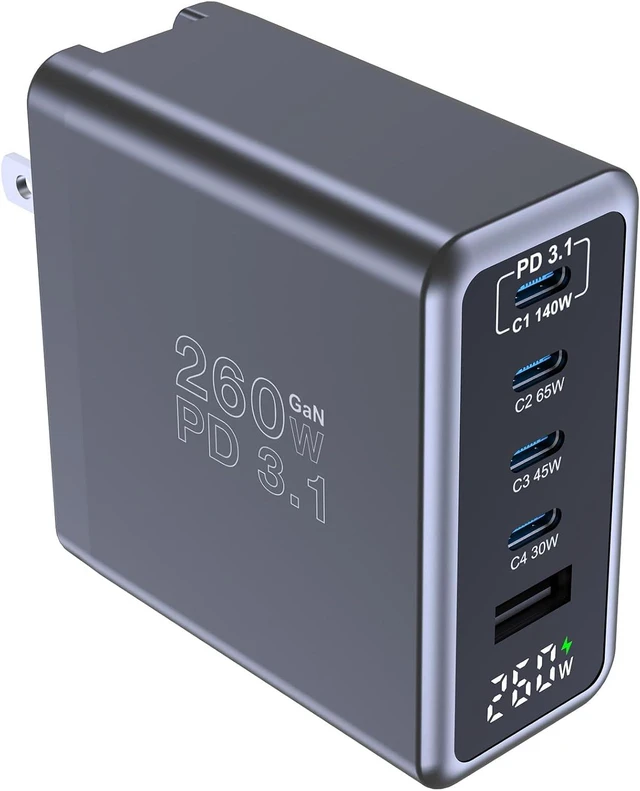 Main image of 260W USB C Charger Block 5-Port 140W Fast Charging