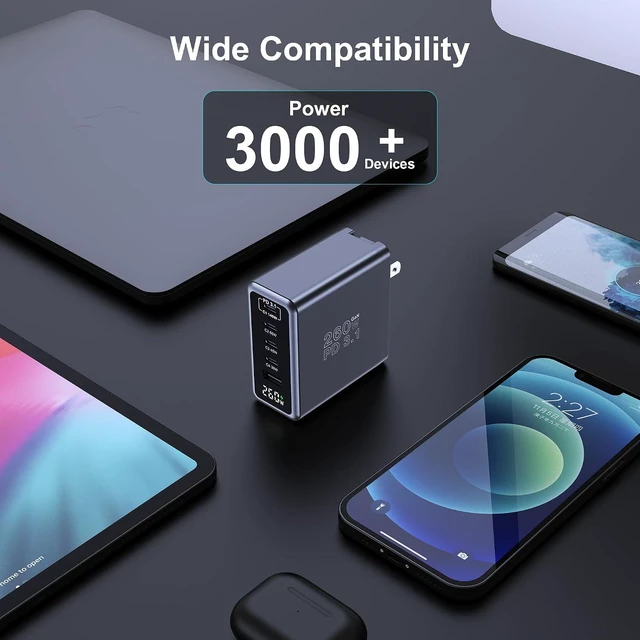 Alt view image 7 of 7 - 260W USB C Charger Block 5-Port 140W Fast Charging
