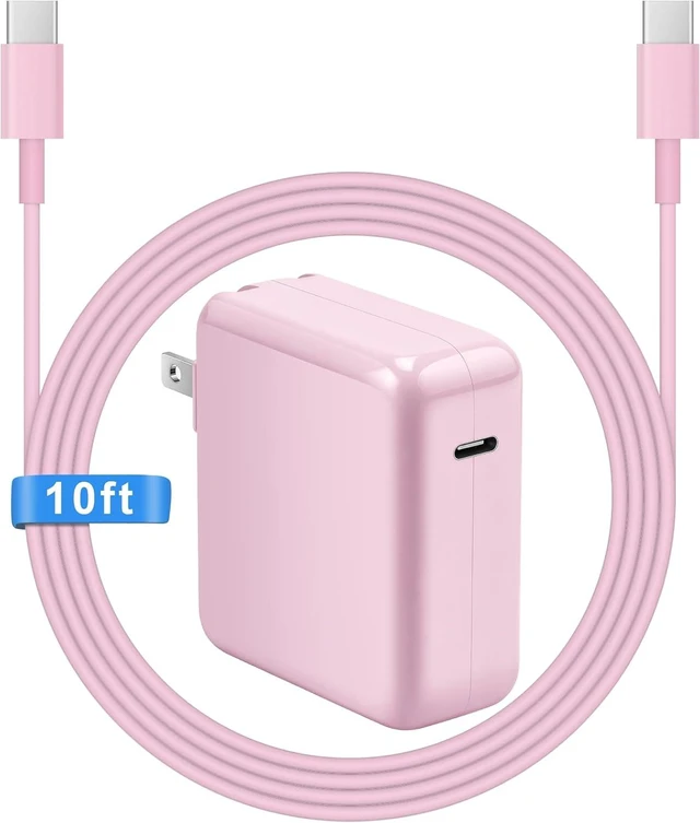 Main image of Mac Book Pro Air Charger with 10FT Extra Long Type C Charging Cable Pink