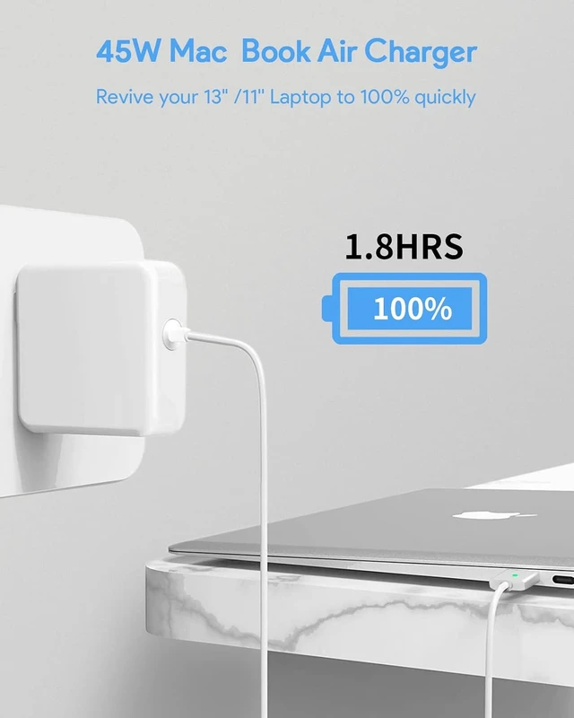 Alt view image 7 of 7 - Mac Book Air Charger 45W T-Tip Power Adapter MacBook Laptop Charger