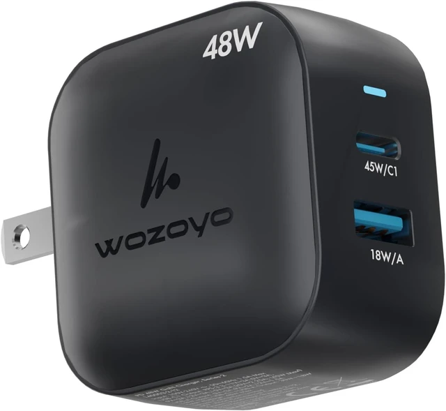 Main image of 48W GaN Charger Type-C & USB-A Superfast 2.0 Charging Compatible for iPhone 17/16/16 Pro Max/15 Series/iPad Pro Smartphones Tablets and More PD/PPS/QC 3.0 Compact Foldable Plug
