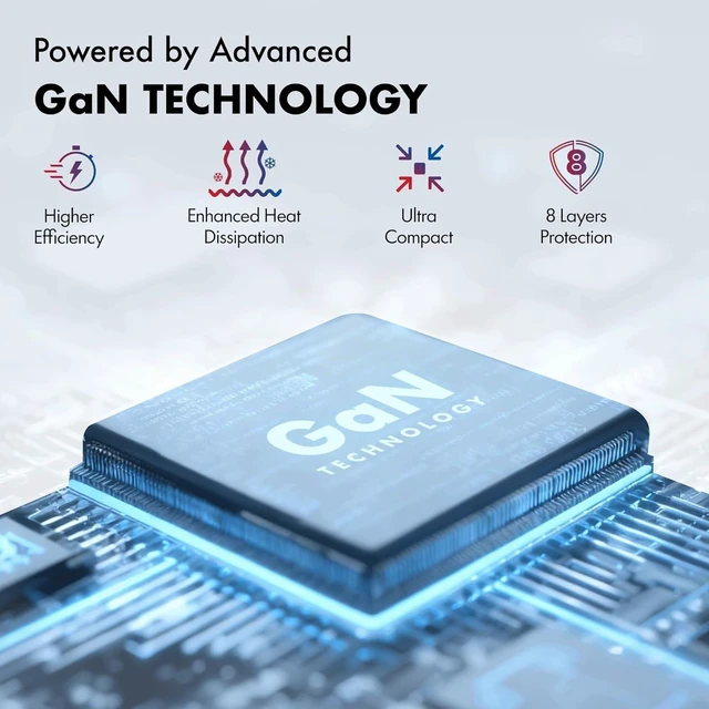 Alt view image 4 of 7 - 48W GaN Charger Type-C & USB-A Superfast 2.0 Charging Compatible for iPhone 17/16/16 Pro Max/15 Series/iPad Pro Smartphones Tablets and More PD/PPS/QC 3.0 Compact Foldable Plug