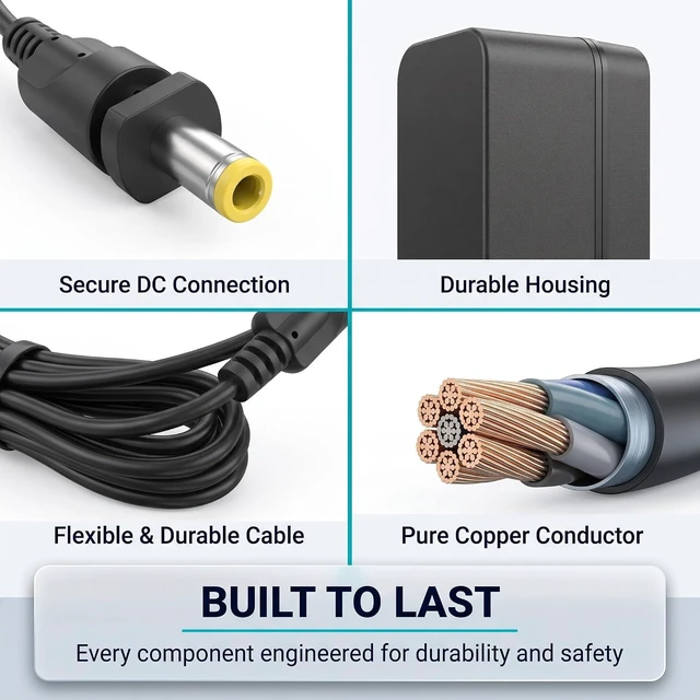 Alt view image 5 of 7 - 24V 1A AC DC Power Adapter Replacement Fan Charger Supply Compatible with Dreo PolyFan 502 508S 704S 513S Household Bedroom Circulator Fan Power Cord Charger