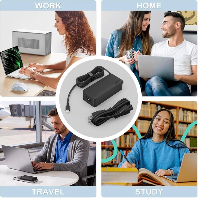 Alt view image 7 of 7 - 100W USB C Laptop Charger Compatible with Mac Book Pro/Air 16 15 14 13 M1 M2 M3 M4 M5 Inch 2026 2025 2024 2023 for Type-C Fast Charging AC Adapter