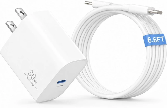 Main image of 30W USBC Charger Fit for Mac Book Neo(A3404) Portable Replacement Charger PPS Fast Charger with 6.6FT (60W/3A) USB-C to USB-C Cable
