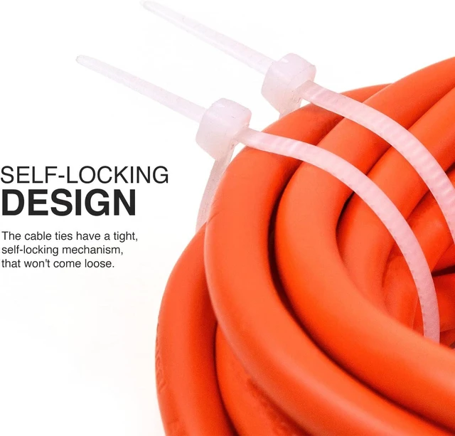 Alt view image 4 of 5 - Multi-Purpose Natural Cable Ties 8 inches 100 Pack