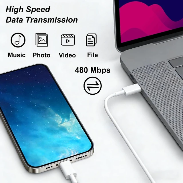 Alt view image 6 of 7 - 30W USBC Charger Fit for Mac Book Neo(A3404) Portable Replacement Charger PPS Fast Charger with 6.6FT (60W/3A) USB-C to USB-C Cable