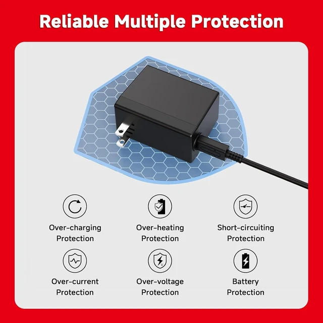 Alt view image 6 of 7 - Charger for Switch 45W AC Adapter Fast Charging with 5ft Detachable USB C Cable Compatible with Switch/OLED/Lite Deck Support TV Mode Original Quality