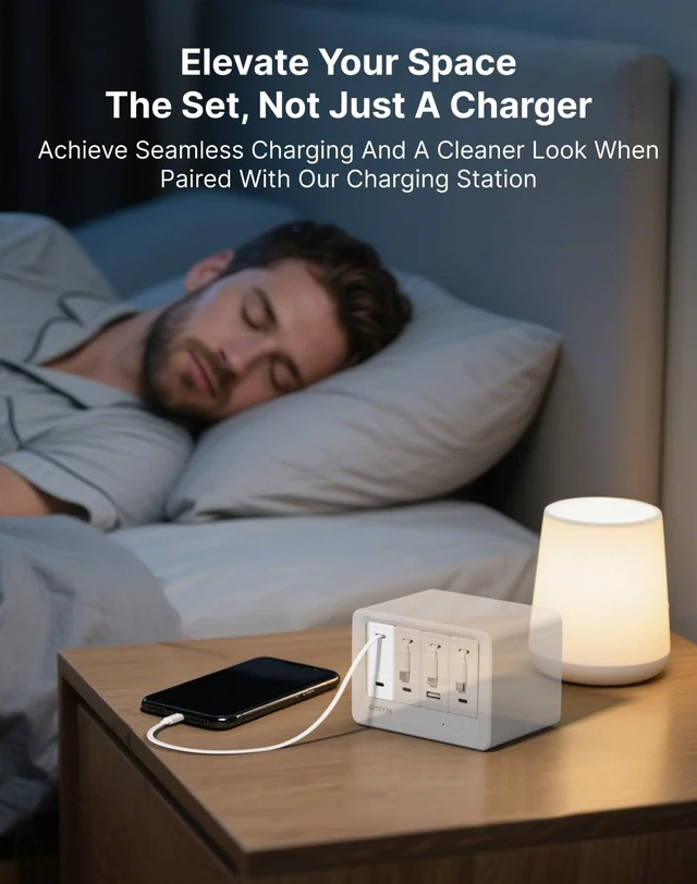 Alt view image 2 of 7 - 40W PD Retractable USB Wall Charger 33.5in Lightning Cable 1 USBA