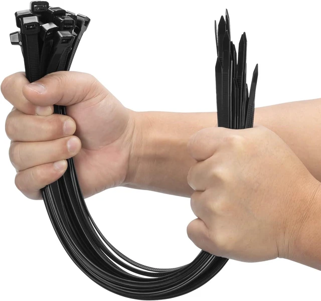 Main image of 16 Inch Black Large Zip Ties Heavy Duty 100 PCS 200 LBS Ultra Strong Plastic Wire Ties Large Cable Ties Extra Long Tie Wraps Indoor and Outdoor UV Resistant