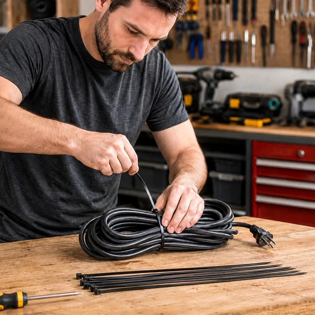 Alt view image 6 of 7 - Zip Ties 12 inch 1000 Pack Heavy Duty Black Zip Ties with 120 lbs Tensile Strength Self-Locking Nylon Cable Ties Wire Ties for indoor and outdoor use.