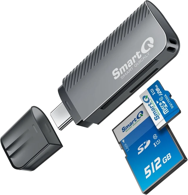 Main image of Zinc Alloy USB-C iPhone SD Card Reader - Compatible with Micro SD Cards USB-C Interface Suitable for iPhone iPad MacBook High-Speed Transfer Portable Design