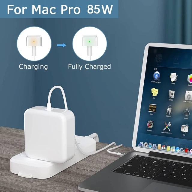 Alt view image 4 of 7 - 85W Mac Book Pro Charger Replacement AC 85w 2T-Tip Connector Power Adapter Laptop Charger Compatible with MacBook pro & Mac Book Pro 13 inch-15 inch Retina After Mid 2012