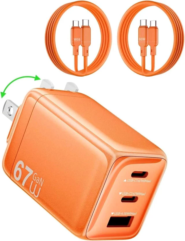 Main image of Phone Charger USB C Fast Charging 67W GaN Compact Foldable Wall Plug