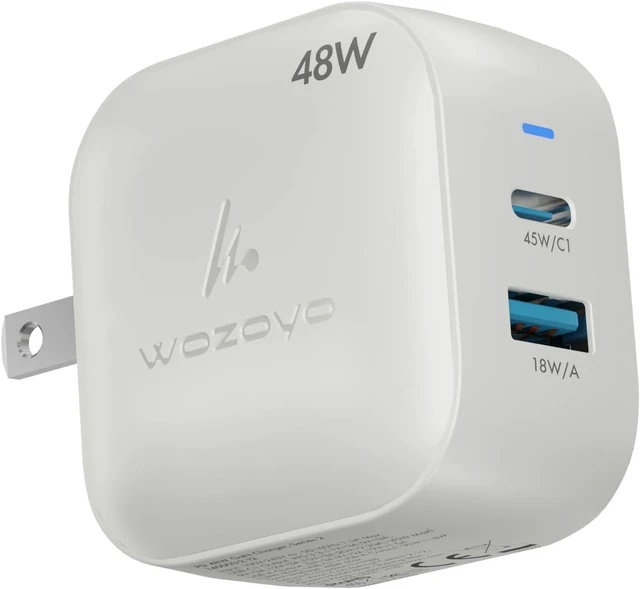Main image of 48W GaN Charger Type-C & USB-A Superfast 2.0 Charging Compatible for iPhone 17/16/16 Pro Max/15 Series/iPad Pro Smartphones Tablets and More PD/PPS/QC 3.0 Compact Foldable Plug