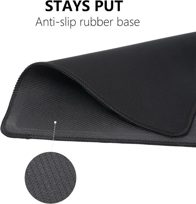 Alt view image 5 of 7 - 3-Pack Mouse Pad 10.2x8.3 Inch Computer & Gaming Mouse Mat with Ultra-Smooth Surface Non-Slip Rubber Base Anti-Fray Stitched Edges Portable & Washable Fits Wired & Wireless Mouse by BESELLER