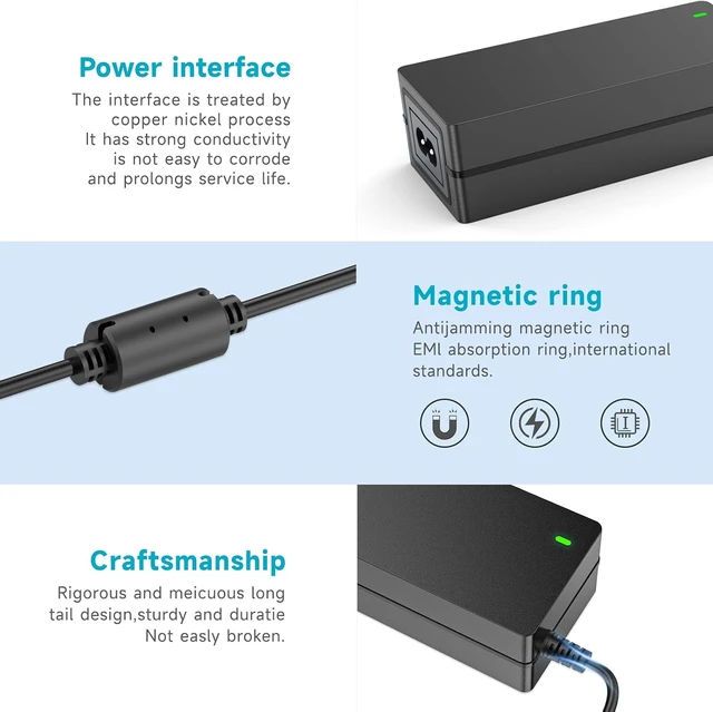 Alt view image 5 of 7 - 19V DC Power Supply 19V 3.42A Power Adapter 65W 45W with 10tips