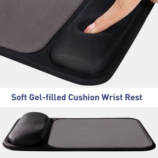 Alt view image 3 of 7 - Ergonomic Mouse Pad with Gel Wrist Rest-Black