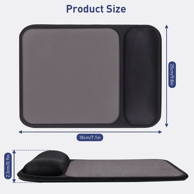 Alt view image 6 of 7 - Ergonomic Mouse Pad with Gel Wrist Rest-Black