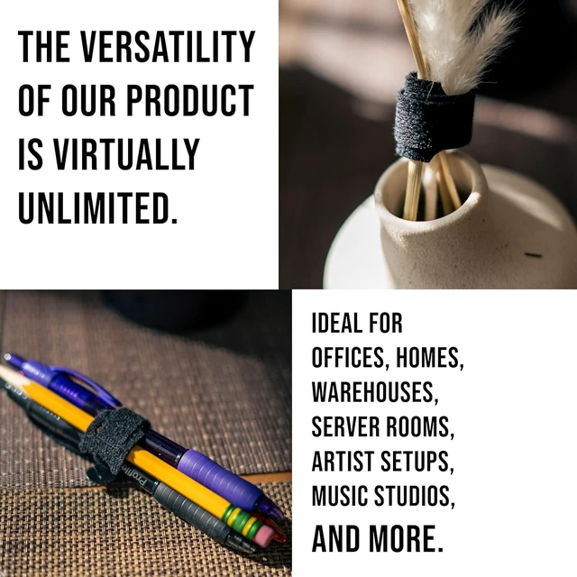 Alt view image 6 of 6 - 130 PCS Reusable Cable Ties 6 Inch Hook & Loop Cable Management Straps