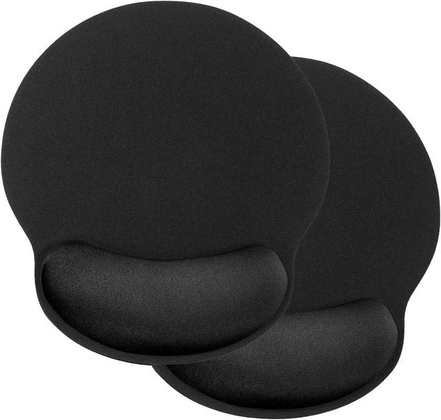Main image of 2 Pack Ergonomic Gaming Mouse Pad with Wrist SupportBlack