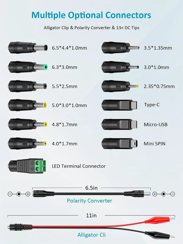 Alt view image 4 of 7 - 3V~24V Universal Power Supply Adjustable AC Adapter DC 5V 9V 12V 14V 20V 3A