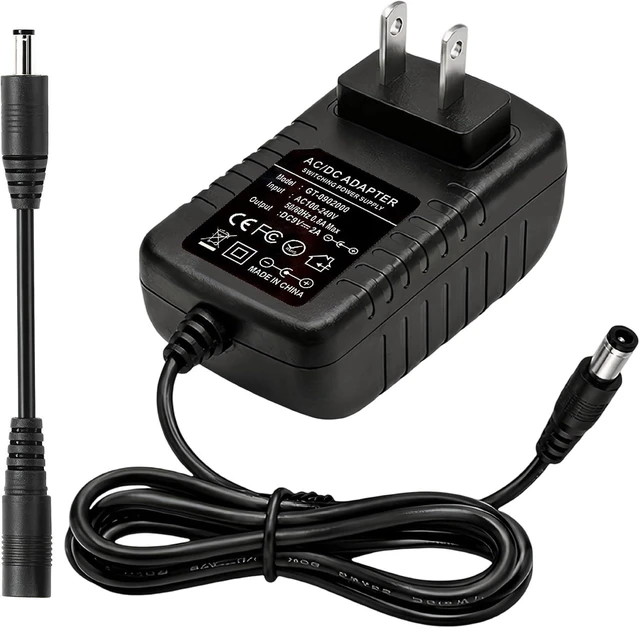 Main image of 9V 2A Power Supply Adapter Universal AC DC Adapter 100-240V to DC 9V 2A/1A Power Cord with 6FT Cable Center Positive/Negative Polarity Converter 5.5mm x 2.1mm Plug for Electronics