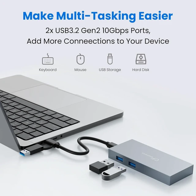 Alt view image 5 of 7 - 8-in-1 CFexpress Type B Card Reader Hub USB-C 3.2 Gen 2 10Gbps