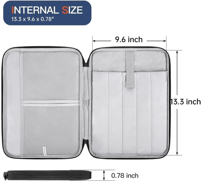 Alt view image 2 of 7 - 13 Inch Laptop Carrying Sleeve for 2026 2025 MacBook Air 13 Inch Laptop with M5 M4 chip A3449 A3240 MacBook Air 13.6 M3 A3113 2024 / M2 A2681 Protective Bag Case with Handle Pocket - Black