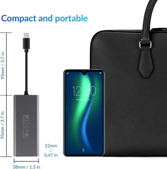 Alt view image 6 of 7 - USB-C Multi SD Card Reader CF SD TF XD MS M2 Card Adapter for Phone Laptop