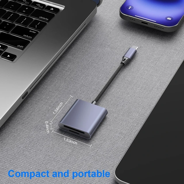Alt view image 6 of 7 - 1PCS USB C to SD Card Reader Supports SD and TF Memory Cards