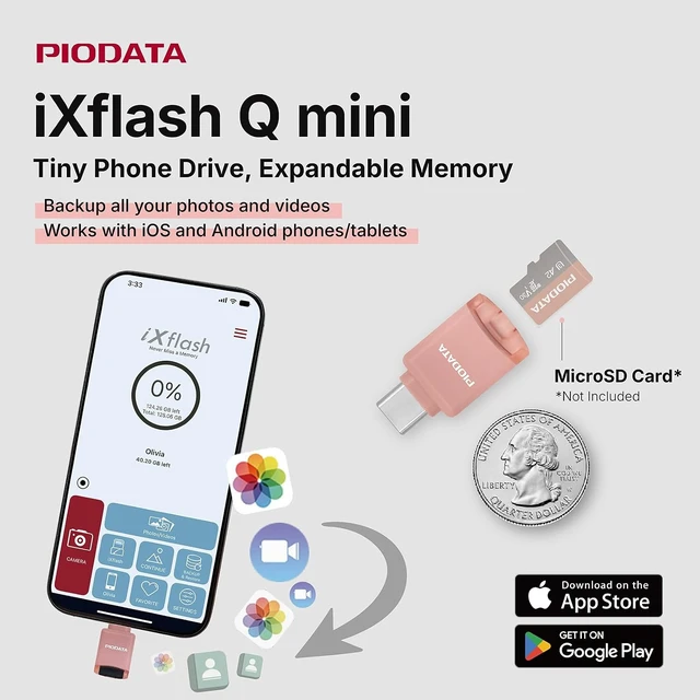 Alt view image 4 of 7 - MFi USB-C Micro SD Card Reader for iPhone iPad & Android Pink