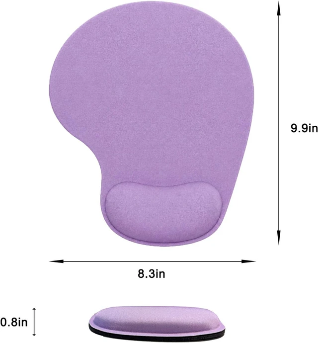 Alt view image 6 of 7 - Mouse Pad with Wrist Support Ergonomic Mouse Pads with Memory Foam Wrist Rest Easy Typing Pain Relief Comfortable Home Office Computer Wrist Support Pads for Working Studying Gaming Purple