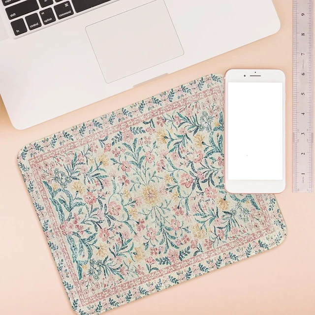 Alt view image 2 of 6 - Retro Boho Flroal Mouse Pad Cute Mousepad for Desk Women 10x8