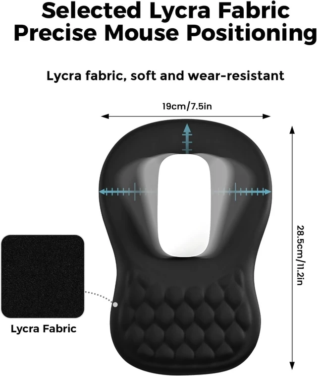Alt view image 6 of 7 - Massage Ergonomic Mouse Pad with Dual-Slope Design Wrist Rest