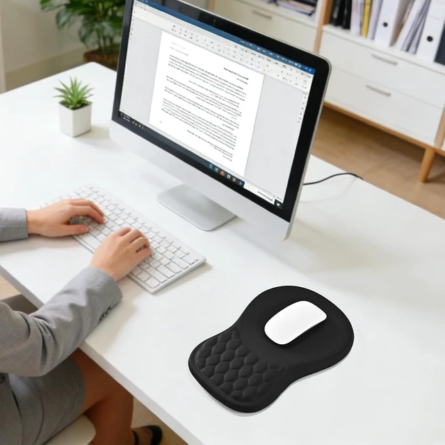 Alt view image 7 of 7 - Massage Ergonomic Mouse Pad with Dual-Slope Design Wrist Rest