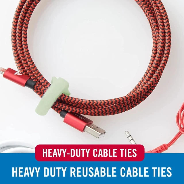 Alt view image 4 of 6 - ONE-WRAP Cable Ties Multicolor 8in x 1/2in 60 Pack
