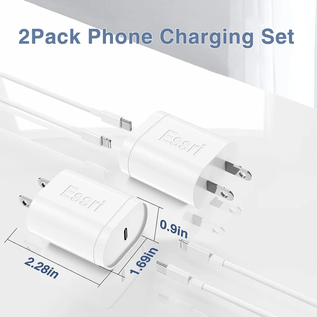 Alt view image 6 of 7 - Phone Charger Fast Charging 6+10 FT for iPhone 14 13 Charger 2-Pack