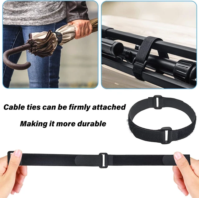 Alt view image 6 of 7 - 30pcs Reusable Cable Ties 6 Inch - Hook and Loop Cinch Straps for Wire Management - Heavy Duty Cord Organizer & Wire Ties for Electronics PC Home & Office