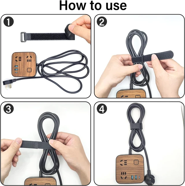 Alt view image 7 of 7 - 30pcs Reusable Cable Ties 6 Inch - Hook and Loop Cinch Straps for Wire Management - Heavy Duty Cord Organizer & Wire Ties for Electronics PC Home & Office