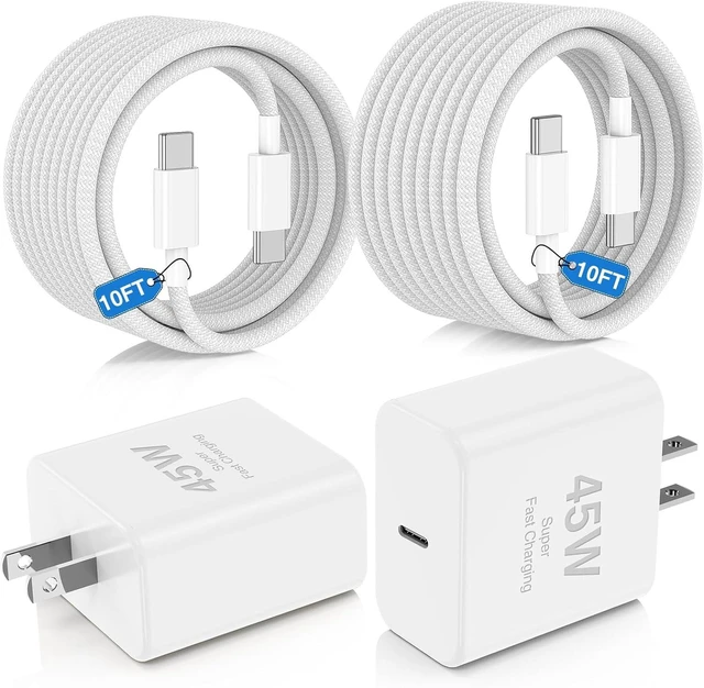 Main image of 45W iPhone 18 17 16 Pro Max Charger Fast Charging with Braided Fast Cable