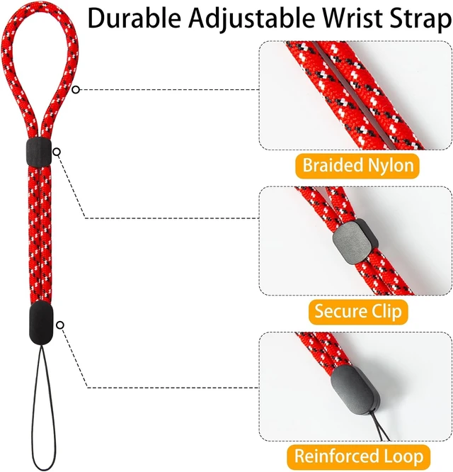 Alt view image 3 of 7 - Adjustable Nylon Wrist Lanyard Strap Universal Hand Strap for Phone Camera GoPro USB