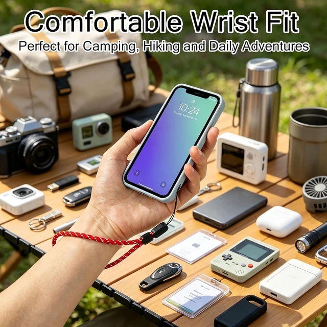 Alt view image 7 of 7 - Adjustable Nylon Wrist Lanyard Strap Universal Hand Strap for Phone Camera GoPro USB