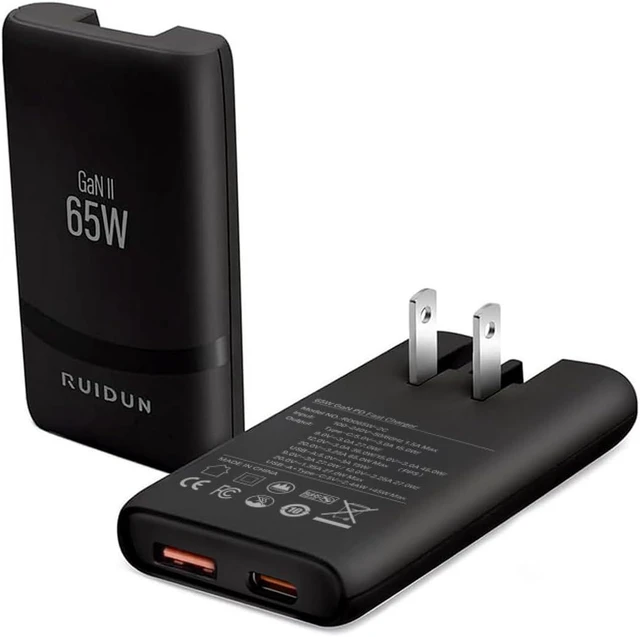 Main image of 65W Flat GaN USB C Charger Dual-Port Fast Wall Charger with PD 3.0 & QC 4.0 Foldable Plug Compact Power Adapter for MacBook Pro/Air iPhone 16 iPad Pro Galaxy S24 Deck & More