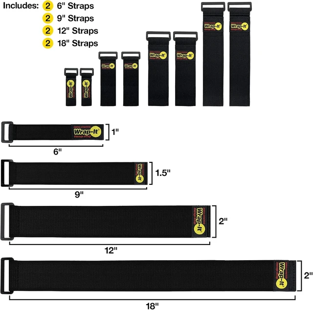 Alt view image 3 of 7 - Super-Stretch Straps (Assorted 8 Pack)