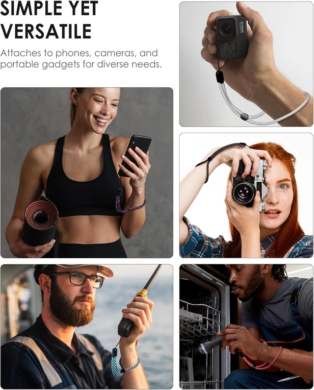 Alt view image 2 of 7 - 6 Pack Cell Phone Camera Wrist Straps Wrist Lanyards
