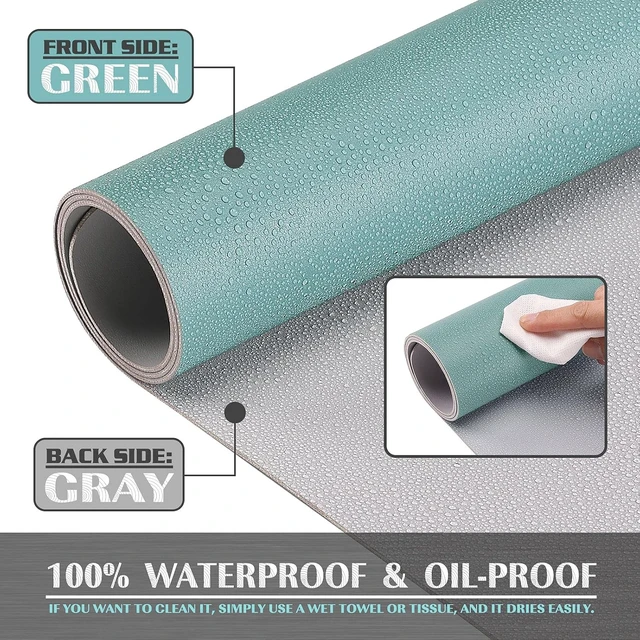 Alt view image 3 of 6 - Large Office Desk Mat Leather Mouse Pad (31.5x15.7 Green)
