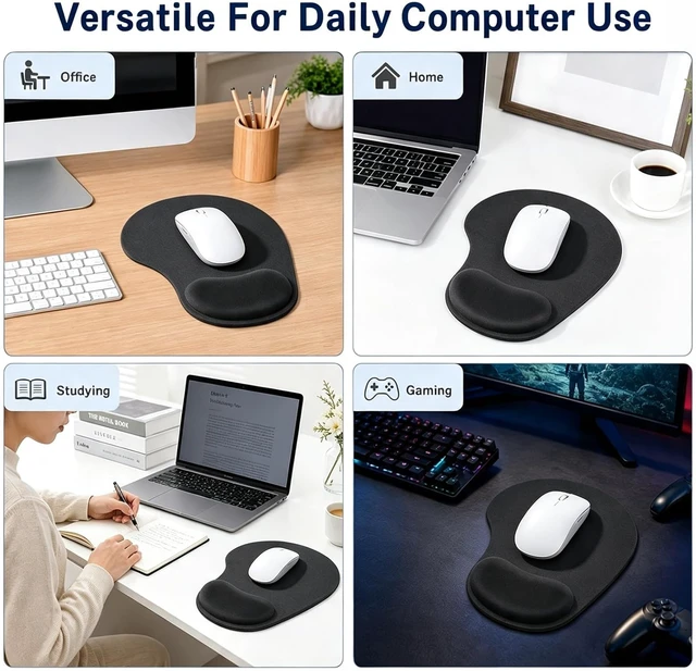 Alt view image 7 of 7 - Mouse Pad Mousepad with Wrist Rest Comfort Mousepad with Wrist Support-Non-Slip Portable Mouse Pad Mouse Mat and Wrist Rest for Office Laptop Computer Desk